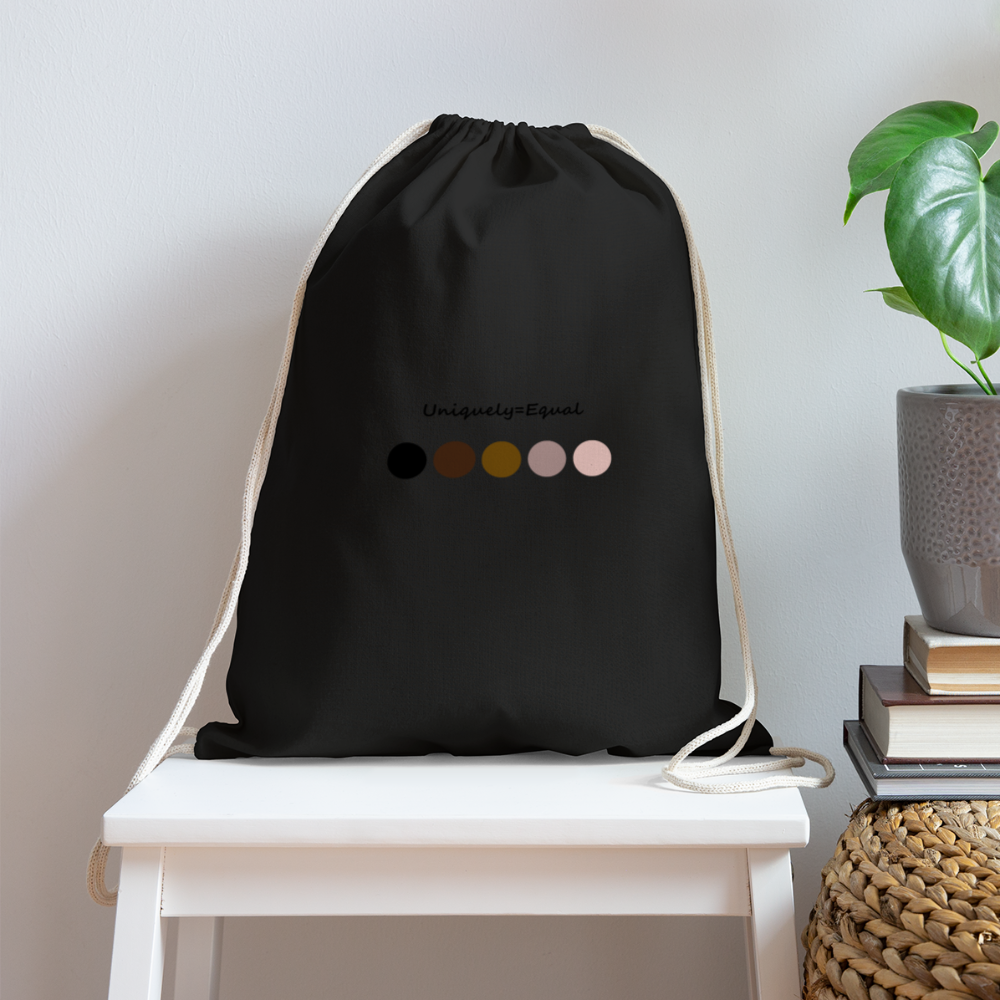 Cotton Drawstring Bag - black