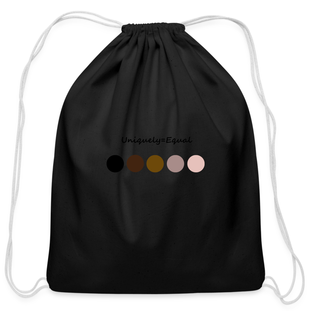 Cotton Drawstring Bag - black