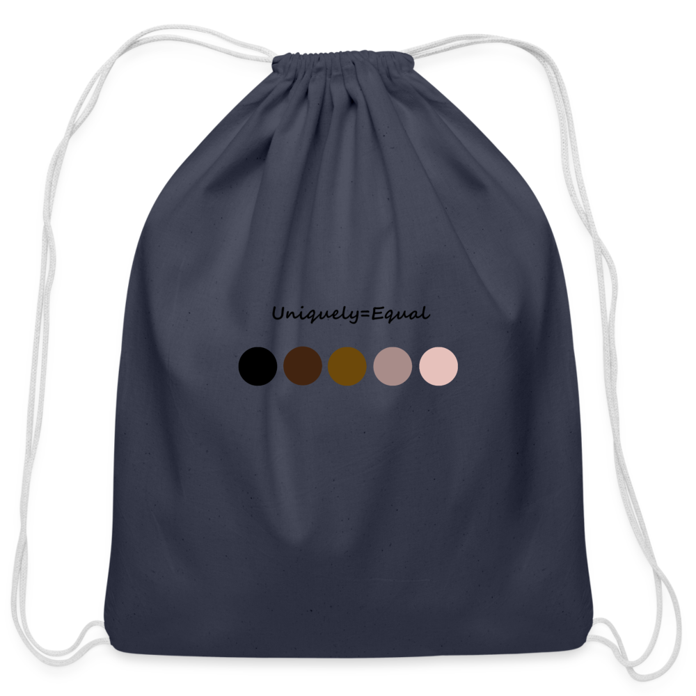 Cotton Drawstring Bag - navy