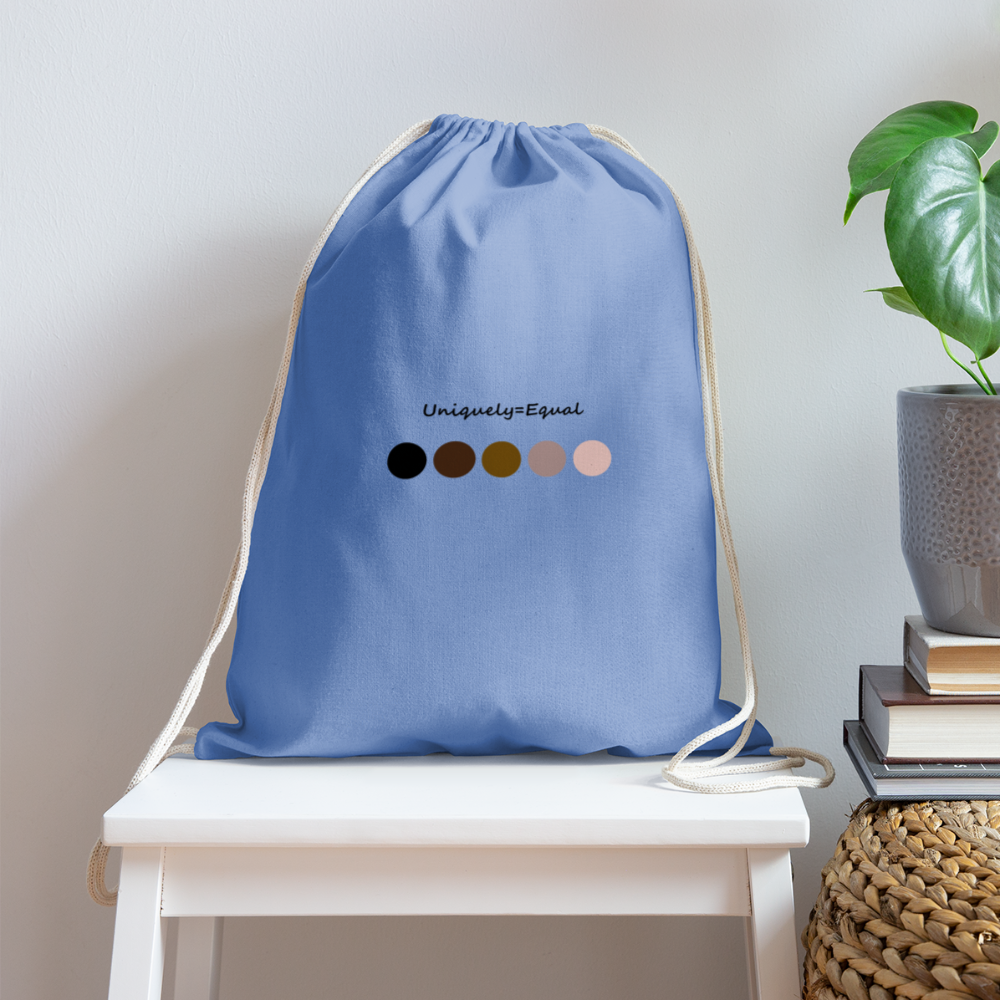 Cotton Drawstring Bag - carolina blue