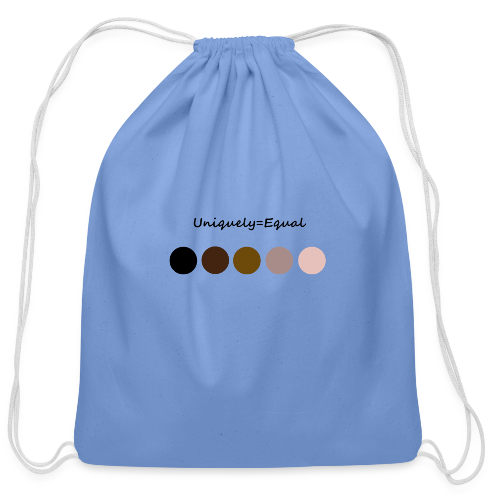 Cotton Drawstring Bag - carolina blue