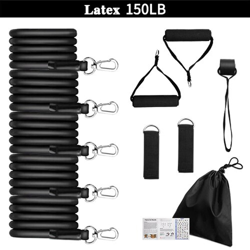 11Pcs/Set Latex Tube Resistance Bands Exercise Door Fitness Pull Rope Elastic Gym Expander Muscle Strength Training Equipment