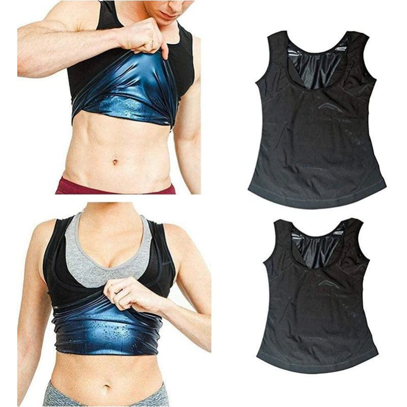 Men Neoprene Sweat Sauna Vest Body Shapers Vest Waist Trainer Slimming Tank Top Shapewear Corset Gym Underwear Women Fat Burn