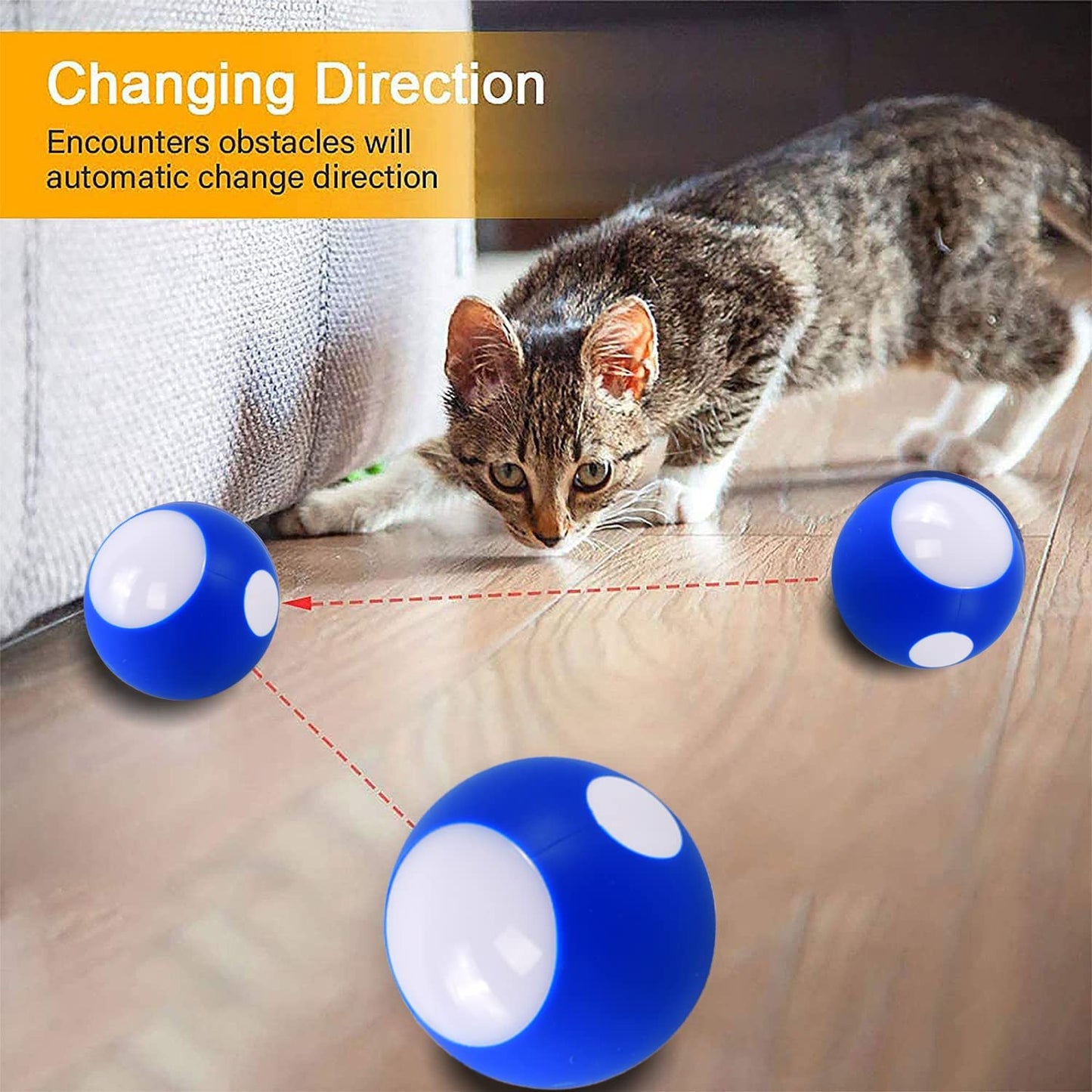 Pet Toys Ball for Cat/Ferret/Weasel Toys Ball Rechargeable Active Rolling Busy Ball Interactive Wicked Ball with RGB Light Pet Companion Gift to Entertain & Keep Healthy