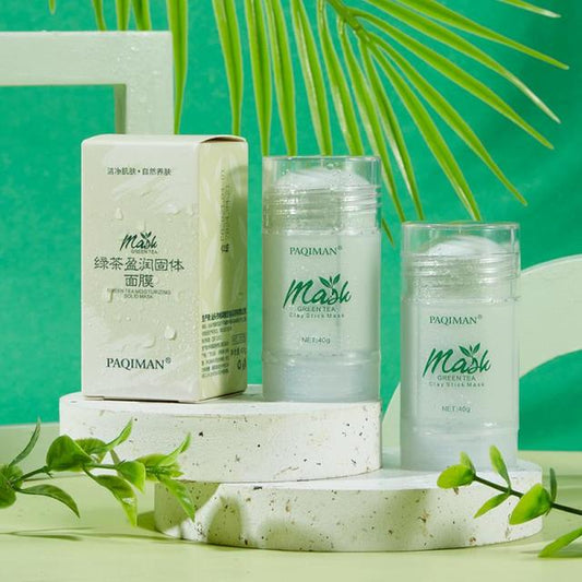 VIBELY Green Tea Mask Stick Mask Deep Cleansing Facial Mask Oil Control Mmoisturizing Remove Black Head Face Skin Care TSLM2