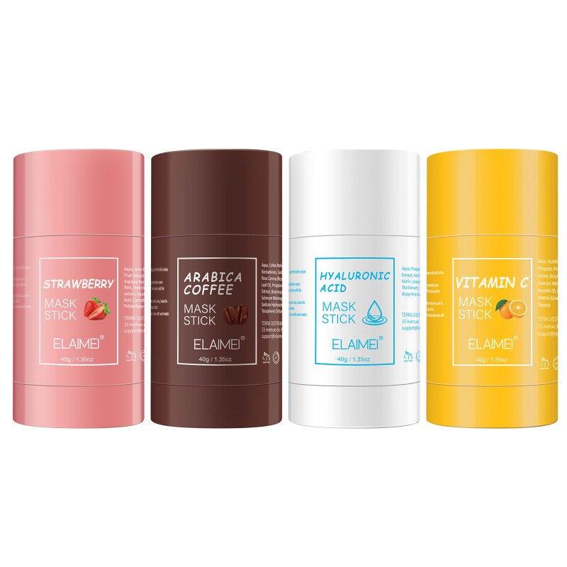 VIBELY Green Tea Mask Stick Mask Deep Cleansing Facial Mask Oil Control Mmoisturizing Remove Black Head Face Skin Care TSLM2